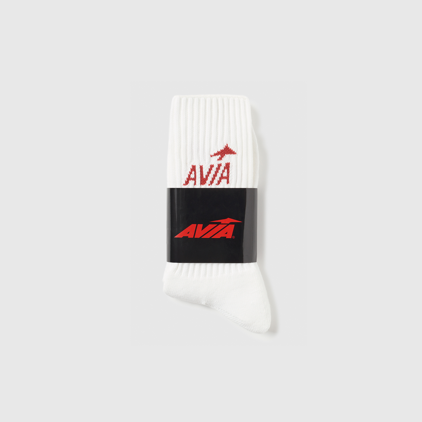 Avia Classic Logo Socks - White / Red