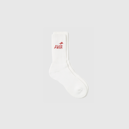 Avia Classic Logo Socks - White / Red